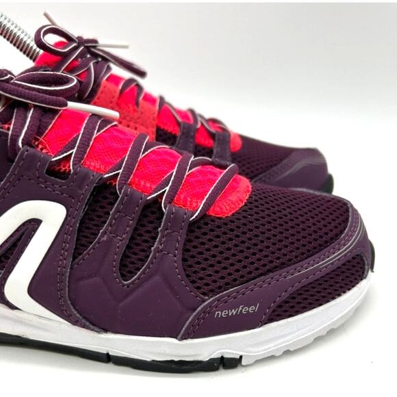 Decathlon Newfeel Propulse Running Sneakers 6.5 Black Pink Athletic Training - Picture 7 of 11